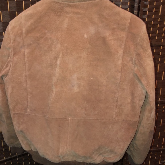 Vintage Men’s brown Suede Bomber Jacket - Distressed Size 42R Porsha by Winer - Picture 11 of 17